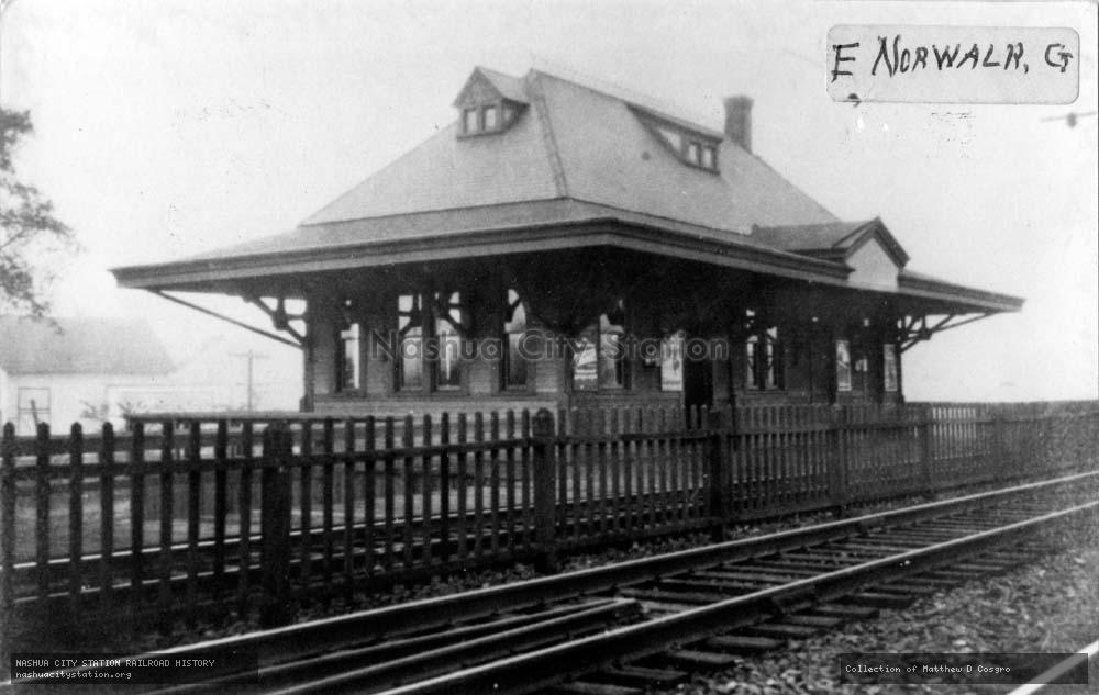Postcard: Railroad Station, East Norwalk, Connecticut